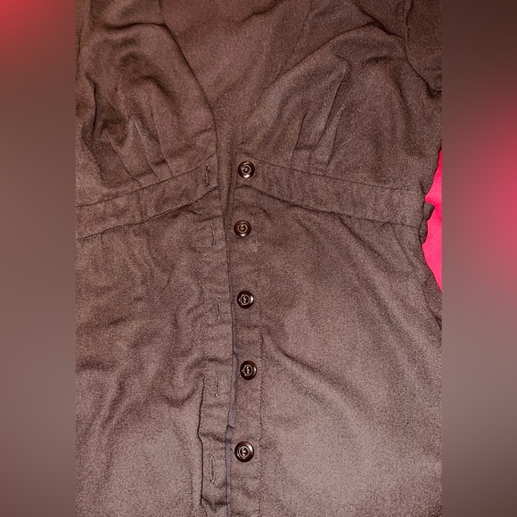 Windsor Store Black button down dress - Picture 3 of 6